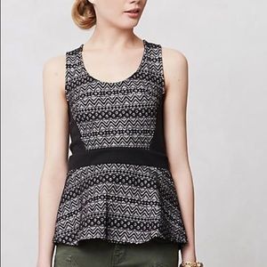 Anthropologie • Deletta Sculpted Lace Peplum Top